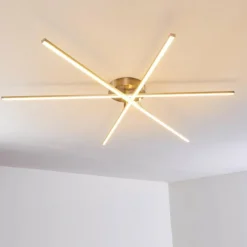 hofstein Éclairage Led|Plafonnier Tornio LED Nickel mat, 3 lumières