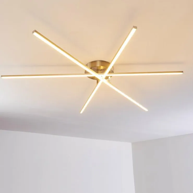 hofstein Éclairage Led|Plafonnier Tornio LED Nickel mat, 3 lumières
