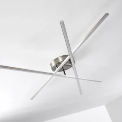 hofstein Éclairage Led|Plafonnier Tornio LED Nickel mat, 3 lumières