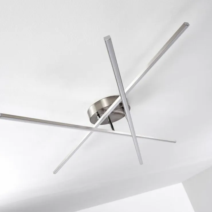 hofstein Éclairage Led|Plafonnier Tornio LED Nickel mat, 3 lumières
