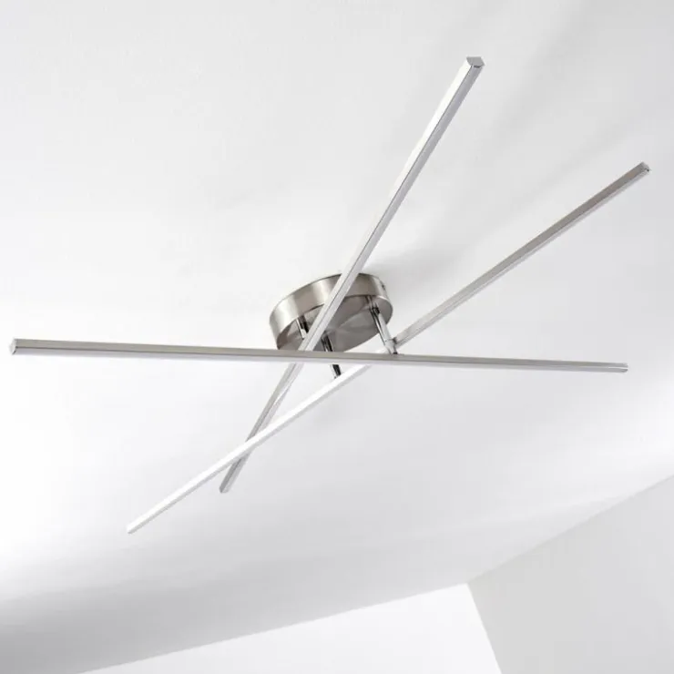 hofstein Éclairage Led|Plafonnier Tornio LED Nickel mat, 3 lumières