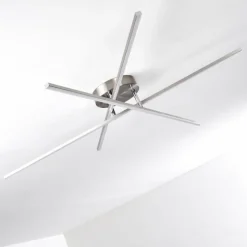 hofstein Éclairage Led|Plafonnier Tornio LED Nickel mat, 3 lumières