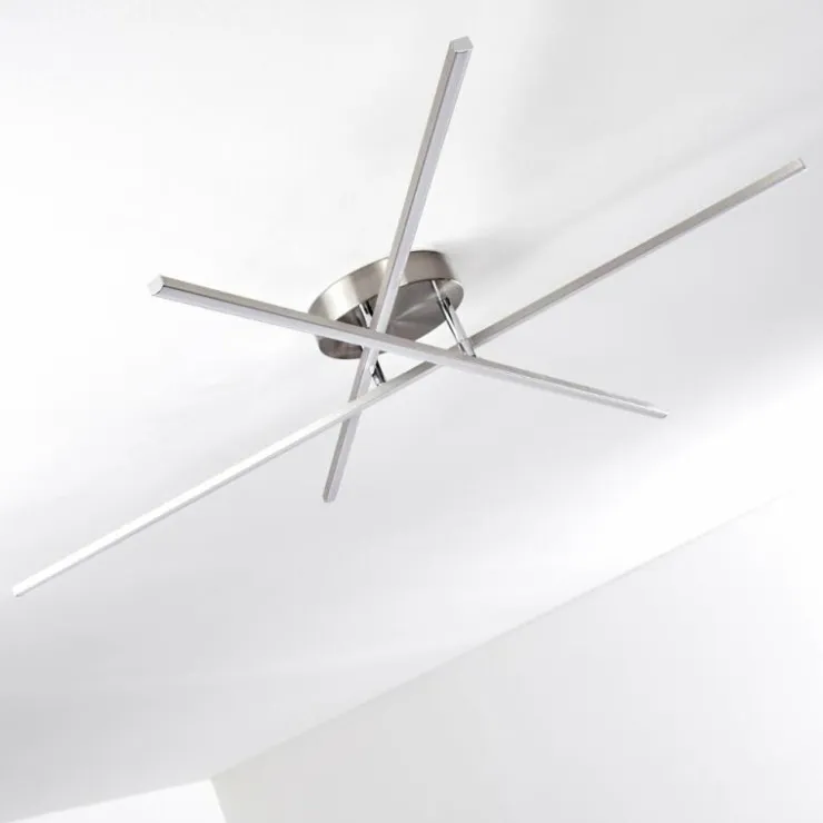 hofstein Éclairage Led|Plafonnier Tornio LED Nickel mat, 3 lumières