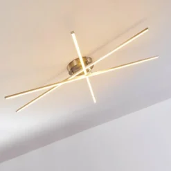 hofstein Éclairage Led|Plafonnier Tornio LED Nickel mat, 3 lumières