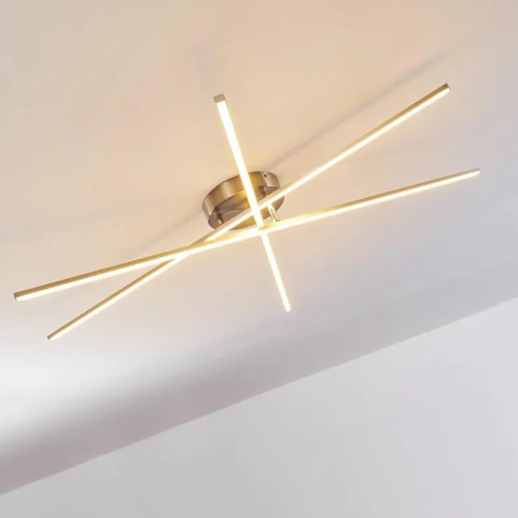 hofstein Éclairage Led|Plafonnier Tornio LED Nickel mat, 3 lumières