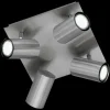 Luminaires Trio Spots Et Projecteurs|Plafonnier Trio 8024 Acier inoxydable, Nickel mat, 4 lumières