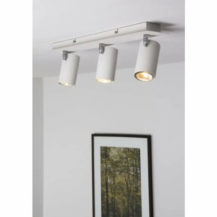 Luminaires Trio Spots Et Projecteurs|Plafonnier Trio 8024 Blanc, 3 lumières