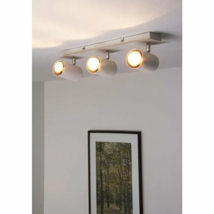 Luminaires Trio Spots Et Projecteurs|Plafonnier Trio 8024 Blanc, 3 lumières