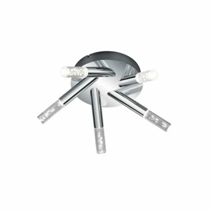 Luminaires Trio Éclairage Led|Plafonnier Trio 2824 LED Chrome, 5 lumières