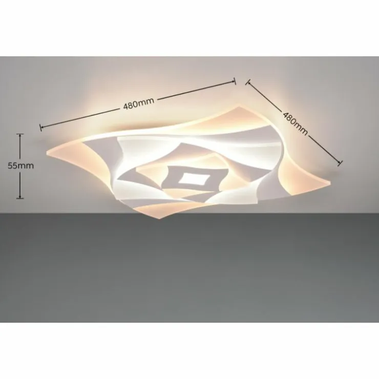 Luminaires Trio Éclairage Led|Plafonnier Trio AKITA LED Blanc, 1 lumière, Télécommandes
