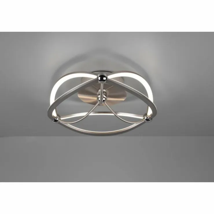 Luminaires Trio Éclairage Led|Plafonnier Trio Charivari LED Nickel mat, 1 lumière