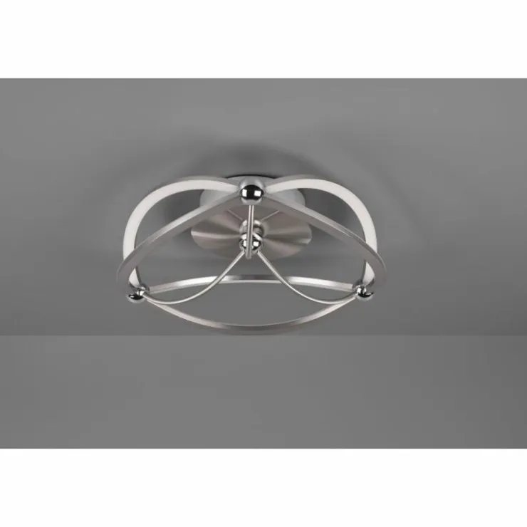 Luminaires Trio Éclairage Led|Plafonnier Trio Charivari LED Nickel mat, 1 lumière