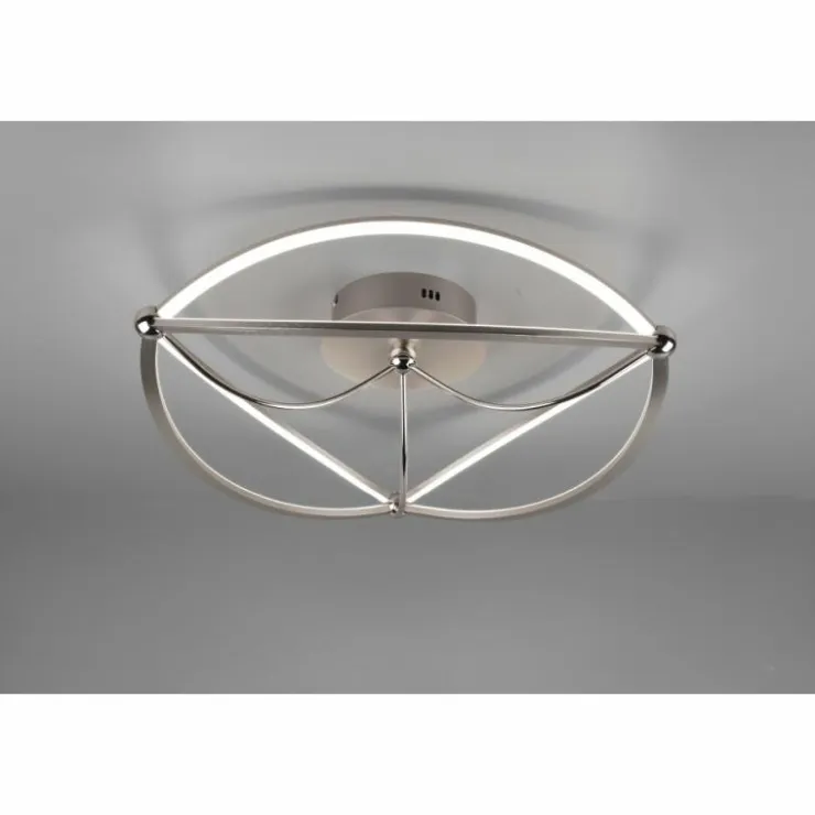 Luminaires Trio Éclairage Led|Plafonnier Trio Charivari LED Nickel mat, 1 lumière