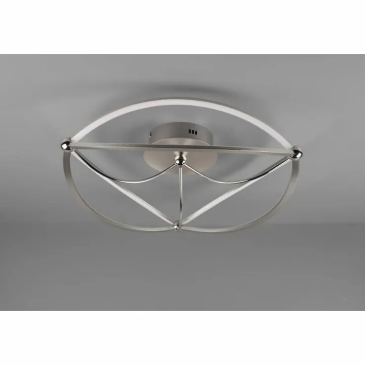 Luminaires Trio Éclairage Led|Plafonnier Trio Charivari LED Nickel mat, 1 lumière