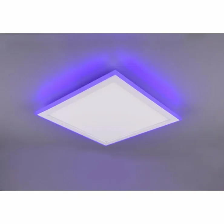 Luminaires Trio Éclairage Led|Plafonnier Trio Columbia LED Blanc, 1 lumière, Télécommandes, Changeur de couleurs