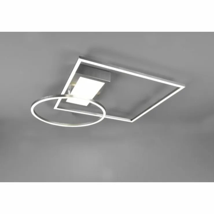 Luminaires Trio Éclairage Led|Plafonnier Trio Downey LED Nickel mat, 1 lumière, Télécommandes