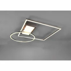 Luminaires Trio Éclairage Led|Plafonnier Trio Downey LED Nickel mat, 1 lumière, Télécommandes