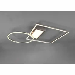 Luminaires Trio Éclairage Led|Plafonnier Trio Downey LED Nickel mat, 1 lumière, Télécommandes