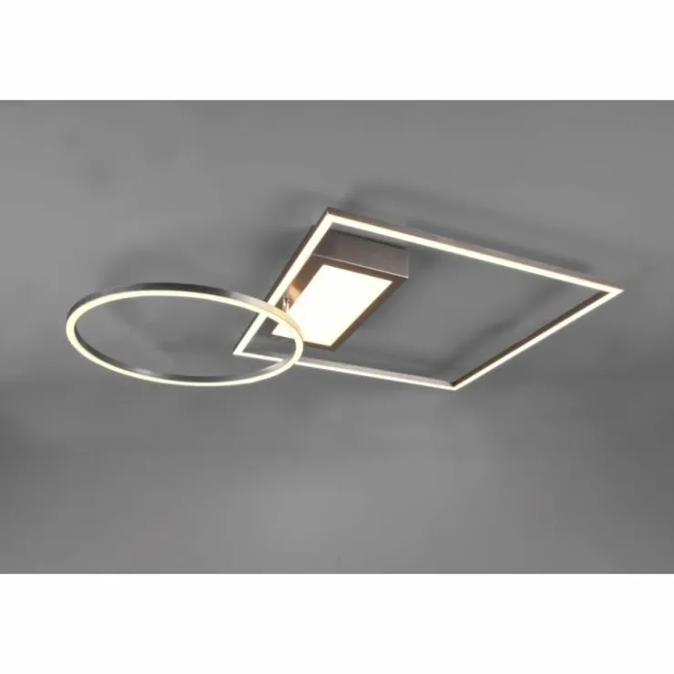 Luminaires Trio Éclairage Led|Plafonnier Trio Downey LED Nickel mat, 1 lumière, Télécommandes