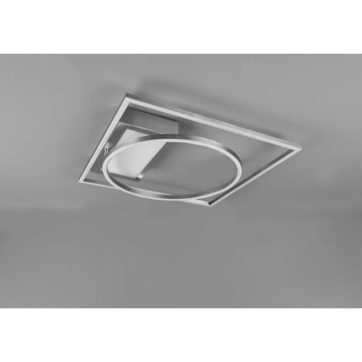 Luminaires Trio Éclairage Led|Plafonnier Trio Downey LED Nickel mat, 1 lumière, Télécommandes