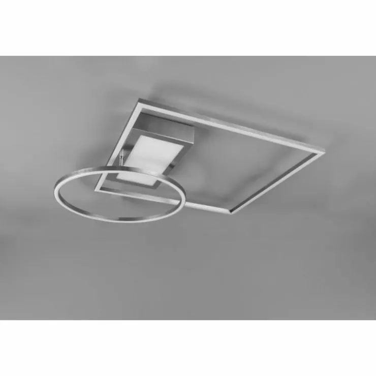 Luminaires Trio Éclairage Led|Plafonnier Trio Downey LED Nickel mat, 1 lumière, Télécommandes