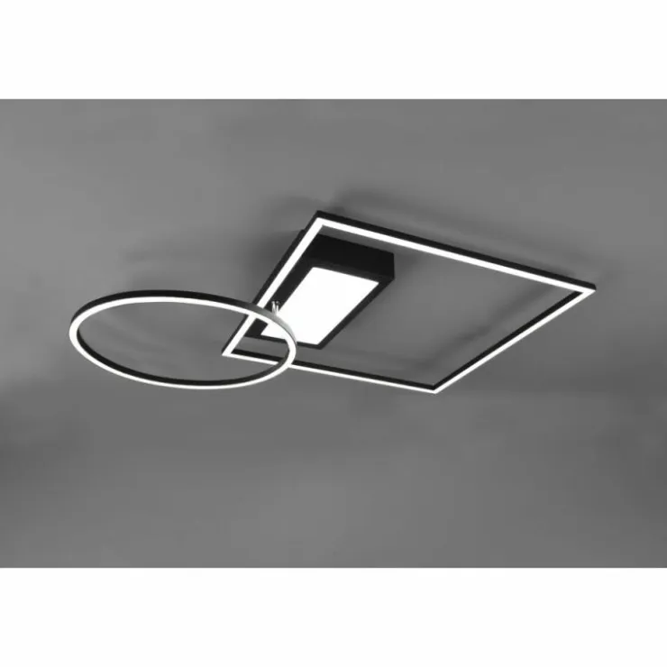 Luminaires Trio Éclairage Led|Plafonnier Trio Downey LED Noir, 1 lumière, Télécommandes