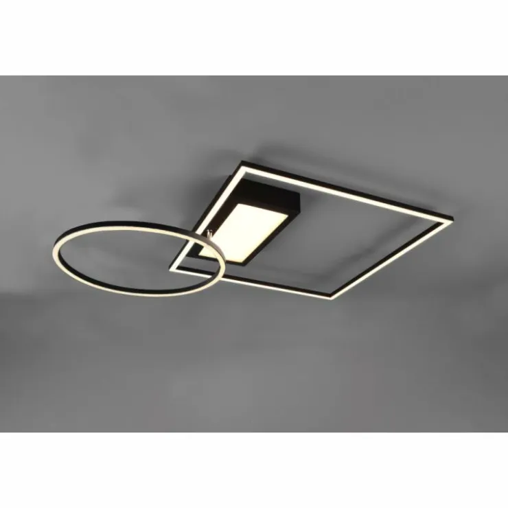 Luminaires Trio Éclairage Led|Plafonnier Trio Downey LED Noir, 1 lumière, Télécommandes