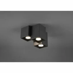 Luminaires Trio Plafonniers|Plafonnier Trio Fernando Noir, 3 lumières