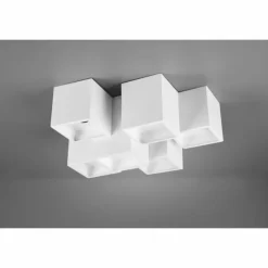 Luminaires Trio Plafonniers|Plafonnier Trio Fernando Blanc, 6 lumières