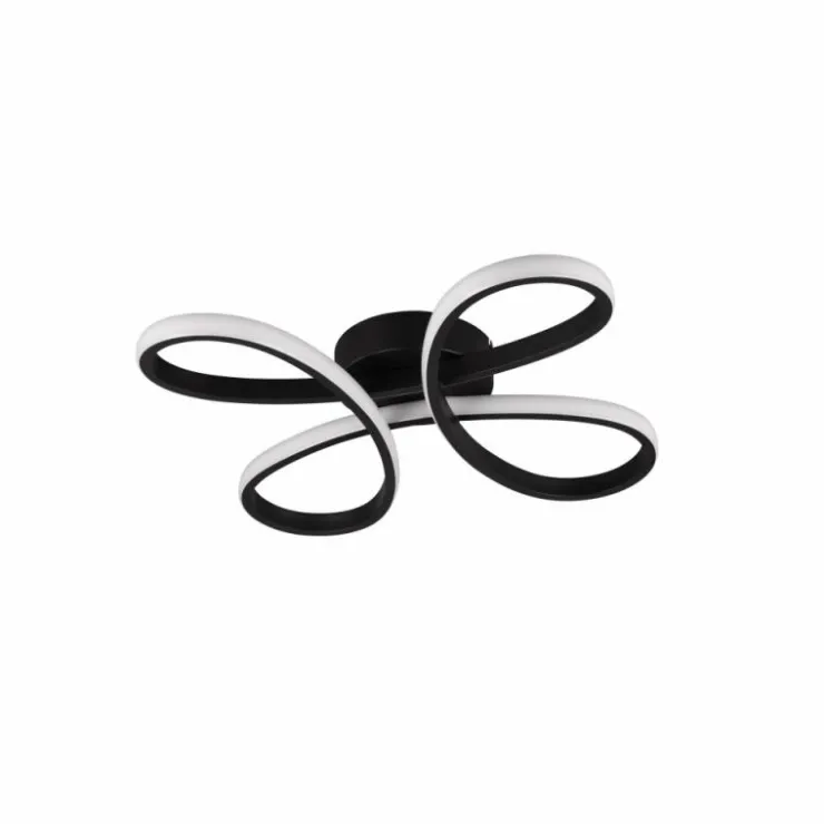 Luminaires Trio Éclairage Led|Plafonnier Trio FLY LED Noir, 1 lumière
