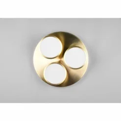 Luminaires Trio Éclairage Led|Plafonnier Trio Franklin LED Laiton, 3 lumières