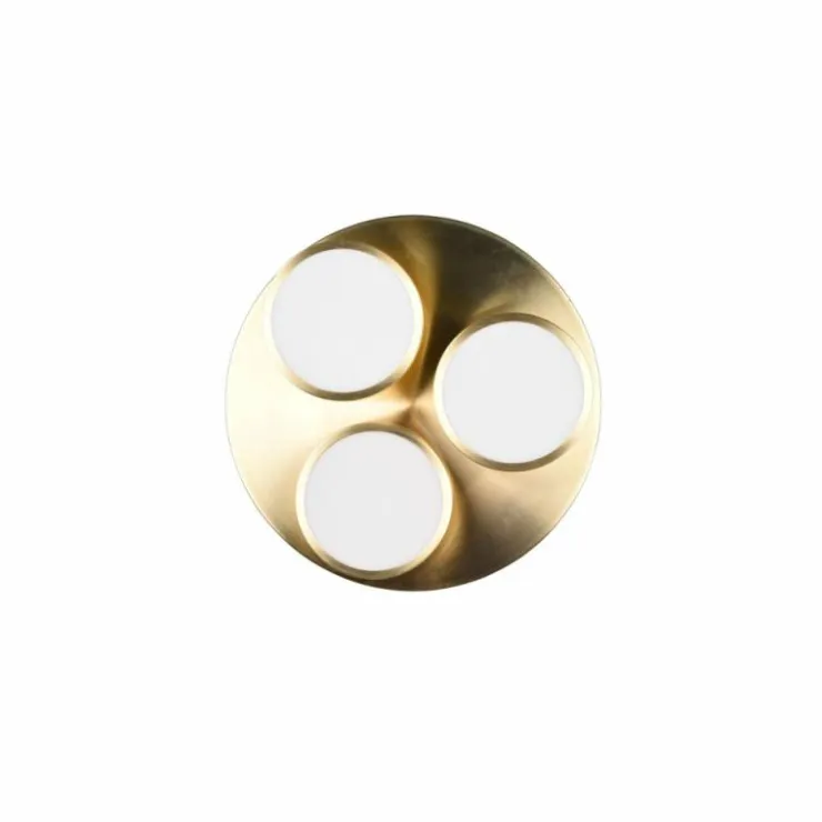 Luminaires Trio Éclairage Led|Plafonnier Trio Franklin LED Laiton, 3 lumières