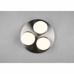 Luminaires Trio Éclairage Led|Plafonnier Trio Franklin LED Nickel mat, 3 lumières