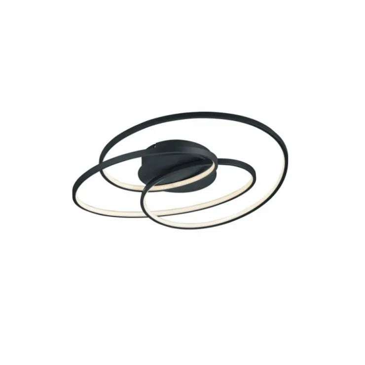 Luminaires Trio Éclairage Led|Plafonnier Trio Gale LED Noir, 1 lumière