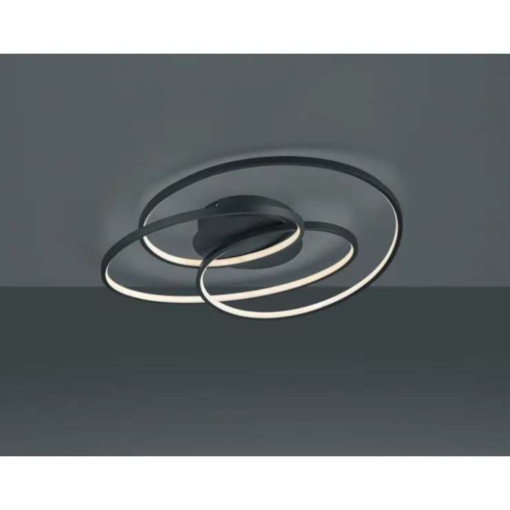 Luminaires Trio Éclairage Led|Plafonnier Trio Gale LED Noir, 1 lumière