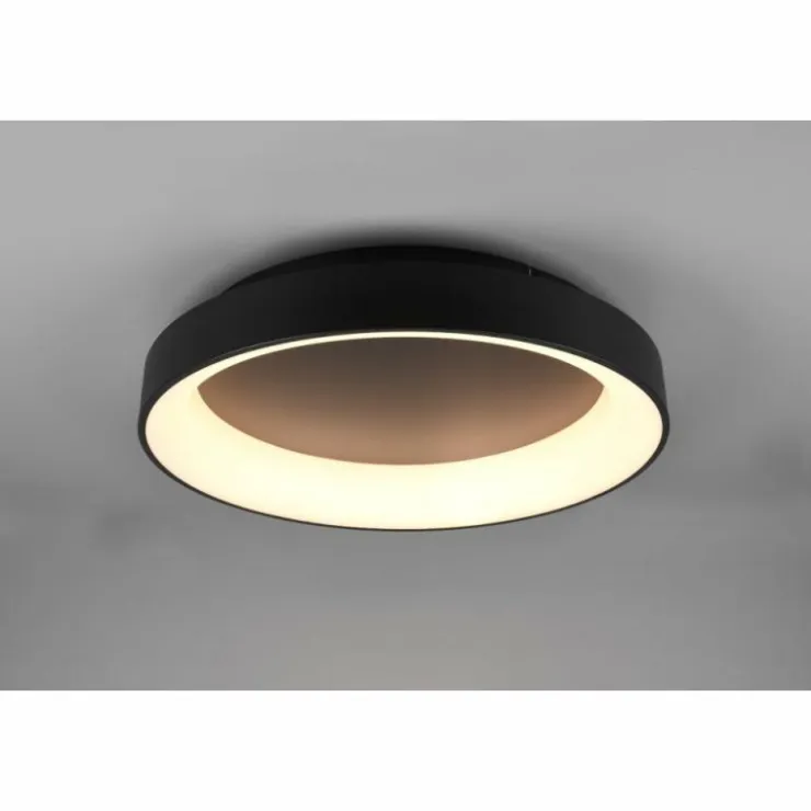 Luminaires Trio Éclairage Led|Plafonnier Trio Girona LED Noir, 1 lumière, Télécommandes