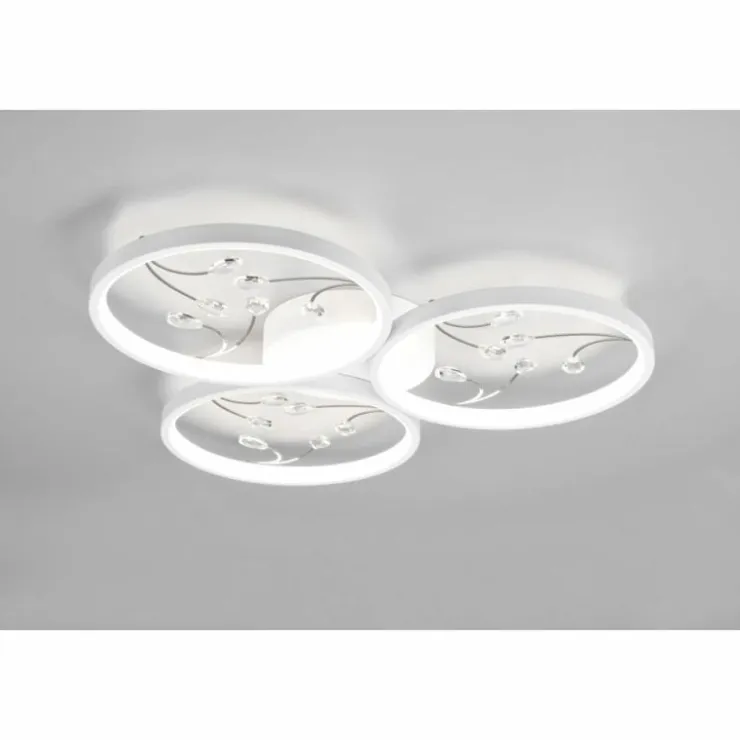 Luminaires Trio Éclairage Led|Plafonnier Trio Groovy LED Blanc, 1 lumière