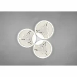 Luminaires Trio Éclairage Led|Plafonnier Trio Groovy LED Blanc, 1 lumière
