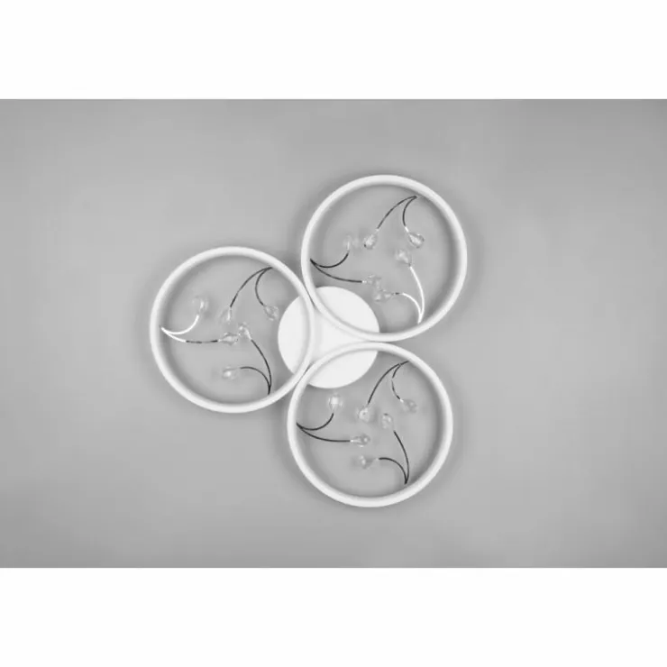 Luminaires Trio Éclairage Led|Plafonnier Trio Groovy LED Blanc, 1 lumière