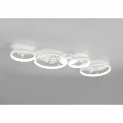 Luminaires Trio Éclairage Led|Plafonnier Trio Groovy LED Blanc, 1 lumière