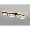 Luminaires Trio Éclairage Led|Plafonnier Trio Groovy LED Noir, 1 lumière