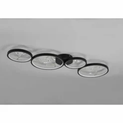 Luminaires Trio Éclairage Led|Plafonnier Trio Groovy LED Noir, 1 lumière