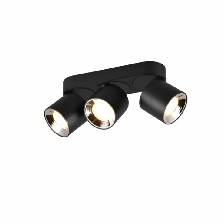 Luminaires Trio Spots Et Projecteurs|Plafonnier Trio GUAYANA Noir, 3 lumières