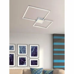 Luminaires Trio Éclairage Led|Plafonnier Trio HYDRA LED Nickel mat, 1 lumière