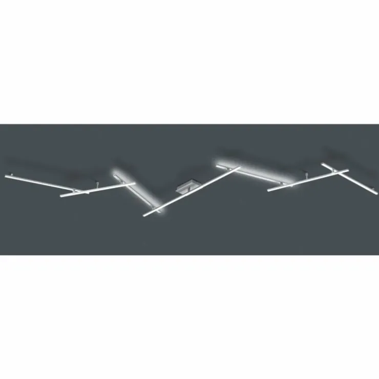 Luminaires Trio Éclairage Led|Plafonnier Trio Indira LED Nickel mat, 2 lumières