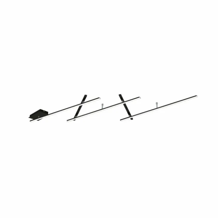 Luminaires Trio Éclairage Led|Plafonnier Trio INDIRA LED Noir, 1 lumière