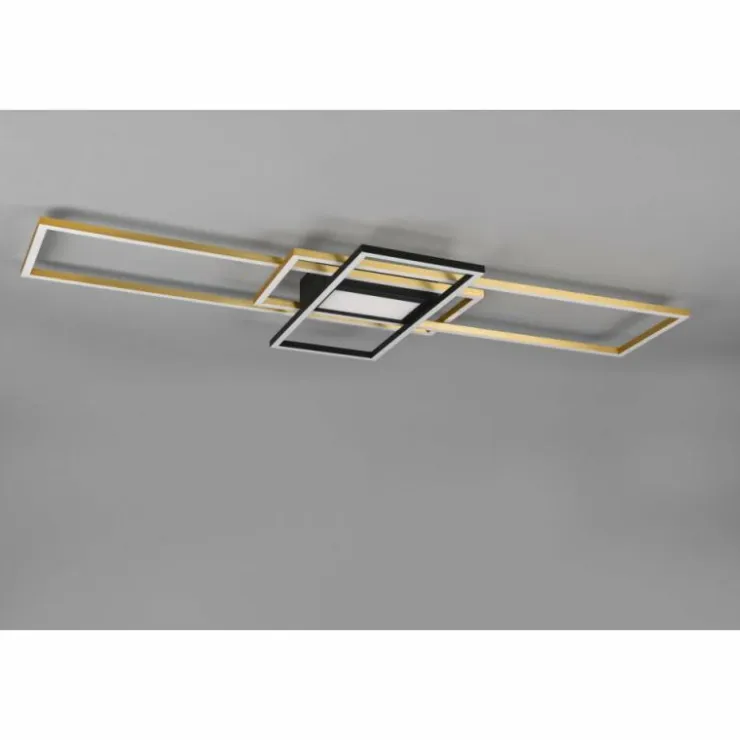 Luminaires Trio Éclairage Led|Plafonnier Trio Irvine LED Laiton, Noir, 1 lumière, Télécommandes