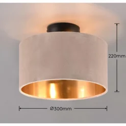 Luminaires Trio Plafonniers|Plafonnier Trio JULIETA Noir, 2 lumières
