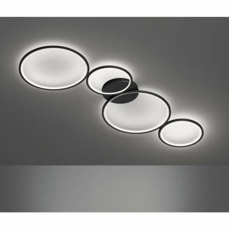Luminaires Trio Éclairage Led|Plafonnier Trio Leuchten RONDO LED Noir, 1 lumière