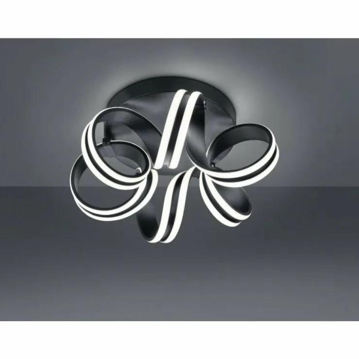 Luminaires Trio Éclairage Led|Plafonnier Trio Leuchten CARRERA LED Noir, 1 lumière